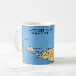Mug Carte de l'île de Nantucket 