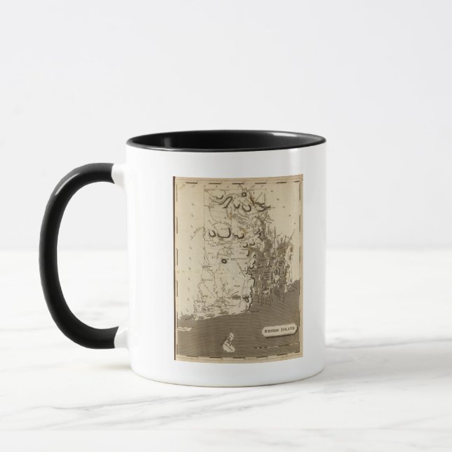 Mug Carte de l'île de Rhode par Arrowsmith (Gauche)