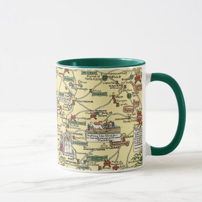 Mug Carte de l'Irlande historique (Droite)
