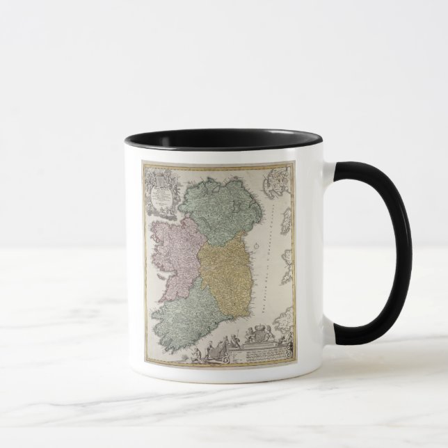 Mug Carte de l'Irlande montrant les provinces d'Ulster (Droite)