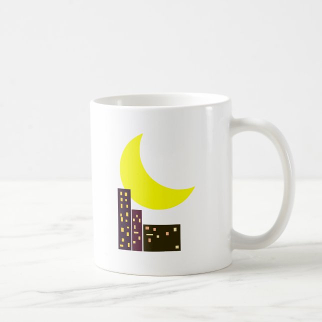 Mug carte de lune de ville de nuit (Droite)
