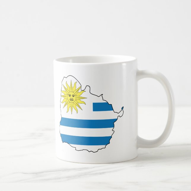 Mug Carte de l'Uruguay (Droite)