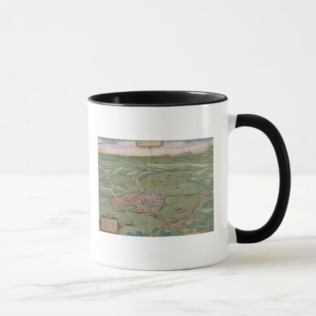 Mug Carte de Mantua, de "Civitates Orbis Terrarum" par (Droite)