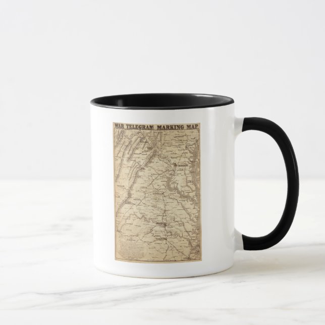 Mug Carte de marquage du télégramme de guerre (Droite)