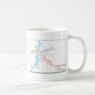 Mug Carte de métro de Roma