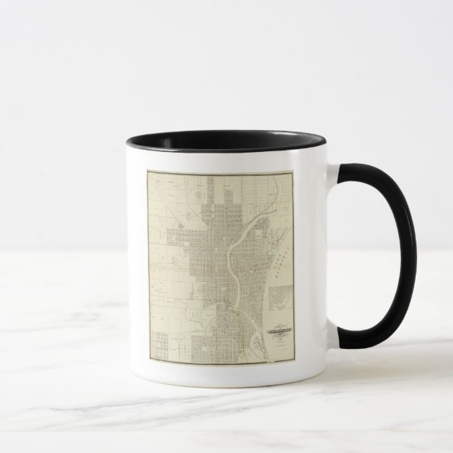 Mug Carte de Milwaukee (Droite)