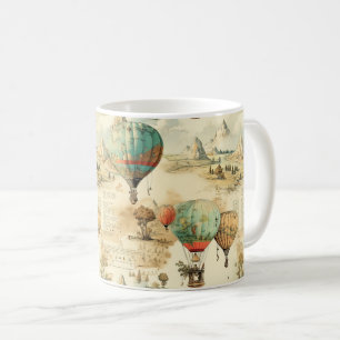 Mug Carte de montagne sauvage en ballon vintage