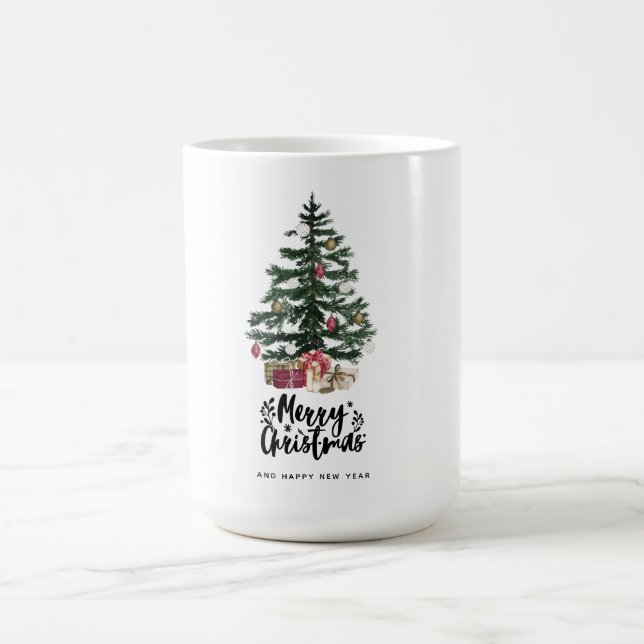 Mug Carte de Noël Arbre de Noël Joyeux Noël Vacances (Centre)