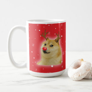 Mug Carte de Noël de chien de meme Dogright Doggo roug