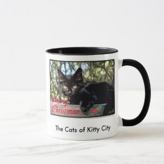 Mug Carte de Noël de Mondo Longwhiskers, les chats de…