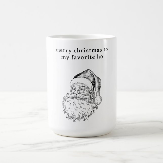 Mug Carte de Noël la plus drôle préférée du Père Noël  (Centre)