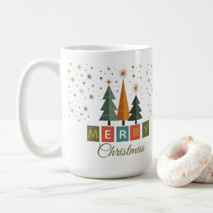 Mug Carte de Noël moderne du milieu du siècle