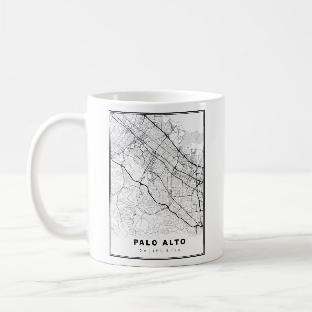 Mug Carte de Palo Alto (Gauche)