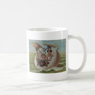 Mug Carte de Pâques antique Œuf de Voile Enfants