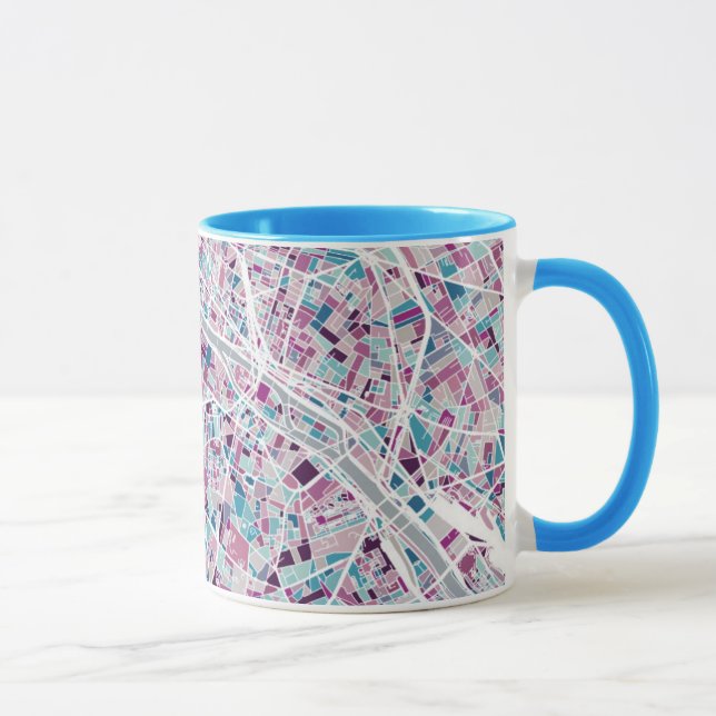 Mug Carte de Paris France (Droite)
