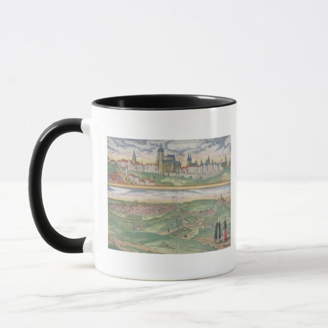 Mug Carte de Prague, de "Civitates Orbis Terrarum" par (Gauche)