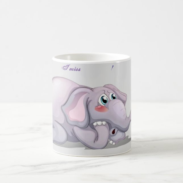 Mug Carte de remerciements pliée "Vous me manquez" (Centre)