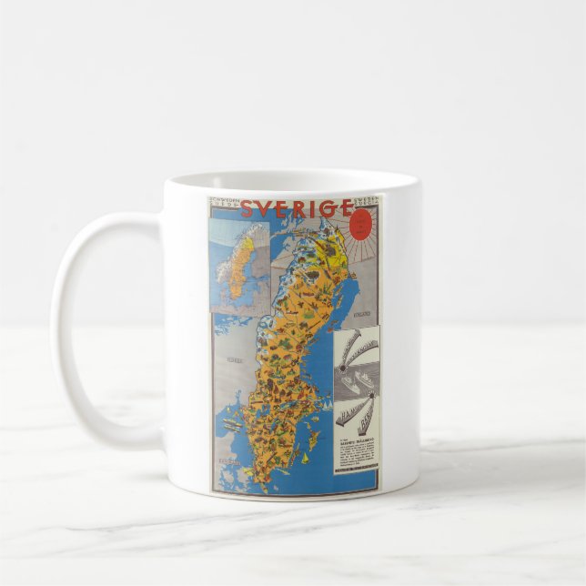 Mug Carte de Suède (Gauche)