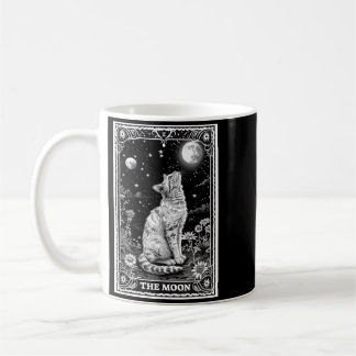 Mug Carte de Tarot de Chat Chapeau de Lune Sorcière Ha