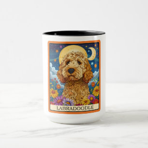Mug Carte de Tarot de chien de chien de labradoodle mi