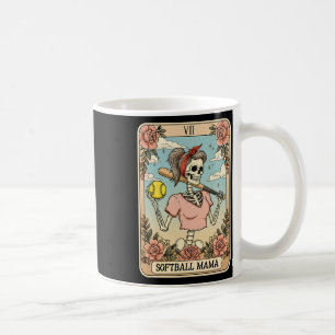 Mug Carte de tarot de maman de softball squelette Hall