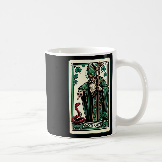 Mug Carte de tarot drôle de la Saint-Patrick Go'n Git  (Droite)