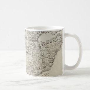 Mug Carte de terre entre Auckland et rivière de