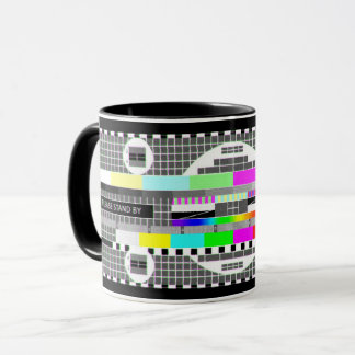 Mug Carte de test de télévision "Veuillez patienter"