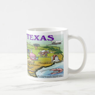 Mug Carte de Texas en bande dessinée