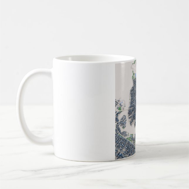 Mug Carte de Vancouver City Canada (Gauche)