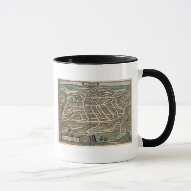 Mug Carte de Vilnius, Lithuanie, de 'Civitates Orbis T (Droite)