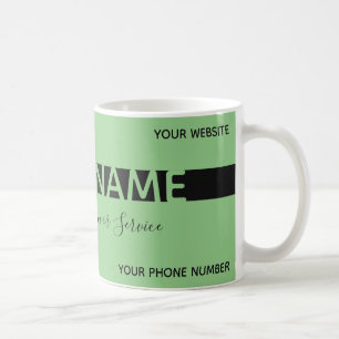 Mug Carte de visite à rayures noires tout simplement é