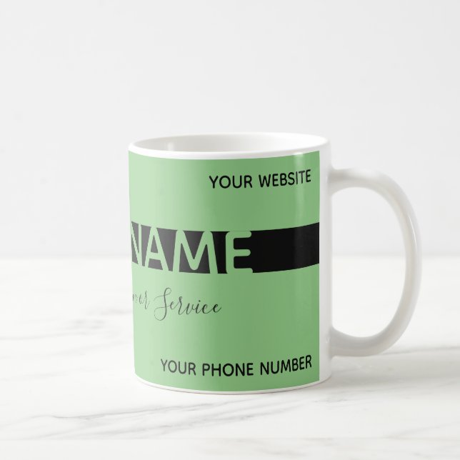 Mug Carte de visite à rayures noires tout simplement é (Droite)