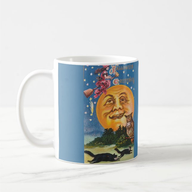 Mug Carte de vœux Halloween vintage (Gauche)
