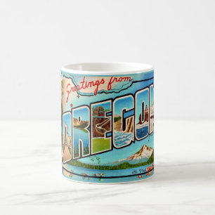 Mug Carte de vœux vintage Oregon
