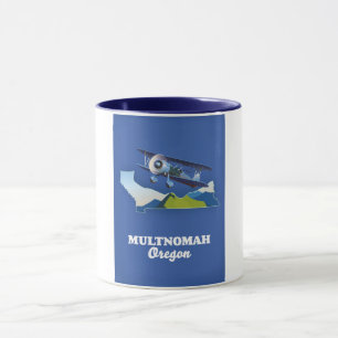 Mug Carte de voyage de Multnomah Oregon