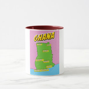 Mug Carte de voyage du Ghana