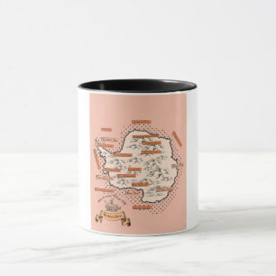 Mug Carte de voyage illustrée Antarctique