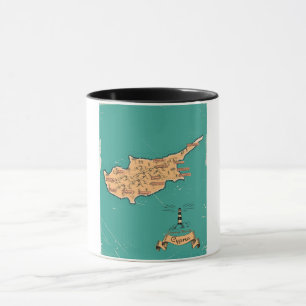 Mug Carte de voyage illustrée Chypre