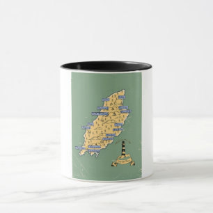 Mug Carte de voyage illustrée Isle Of Man