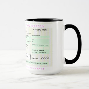 Mug Carte d'embarquement personnalisable