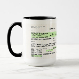 Mug Carte d'embarquement (rétro) SRG
