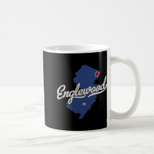 Mug Carte d'Englewood New Jersey Nj