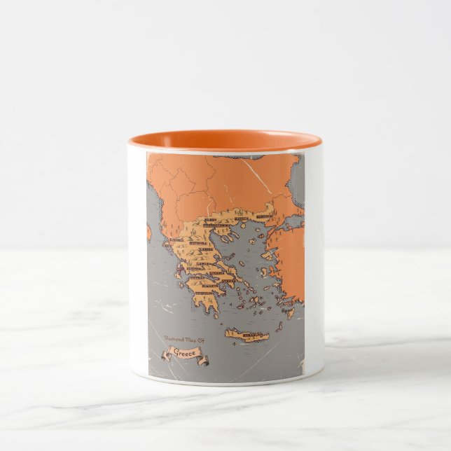 Mug Carte des anciens comtés de Grèce (Centre)