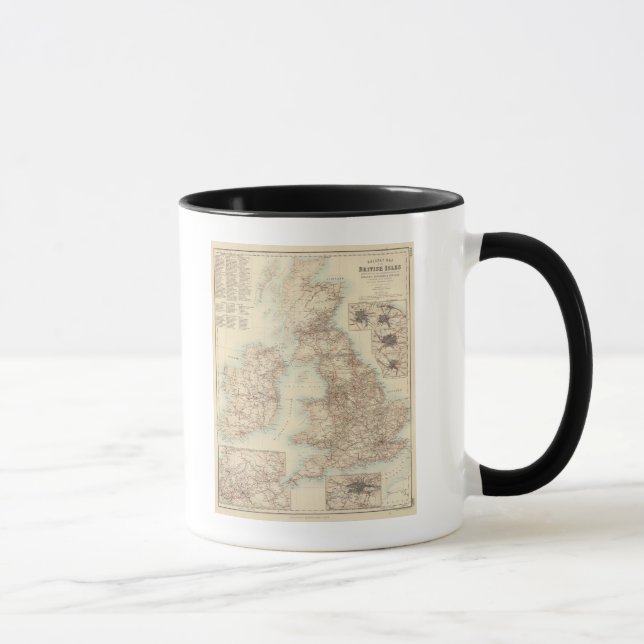 Mug Carte des chemins de fer des îles britanniques (Droite)