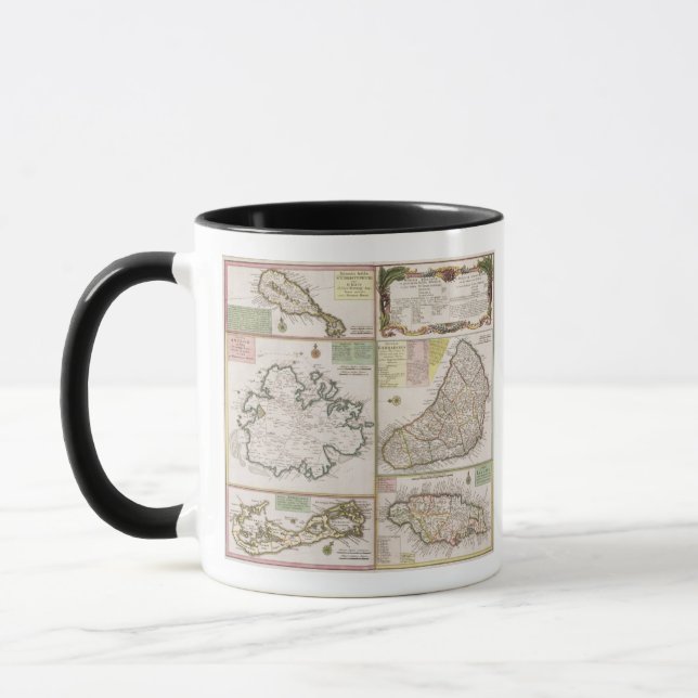 Mug Carte des colonies anglaises dans les Caraïbe, (Gauche)