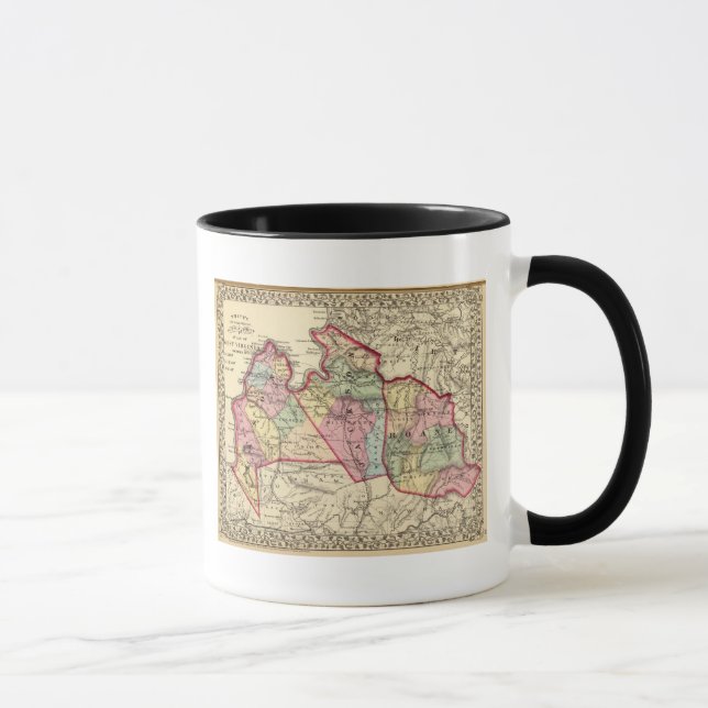 Mug Carte des comtés de Mason, Jackson et Roane (Droite)
