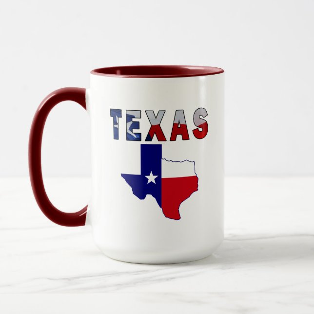 Mug Carte des drapeaux avec le Texas (Gauche)