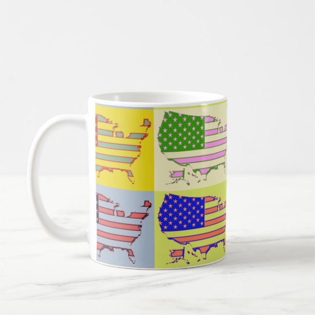 Mug Carte des Etats-Unis - bruit (Gauche)