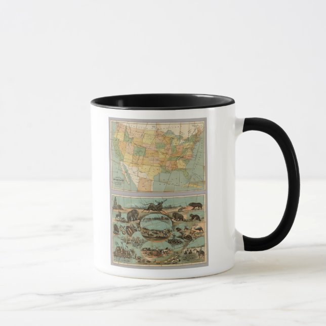 Mug Carte des États-Unis d'Amérique 2 (Droite)